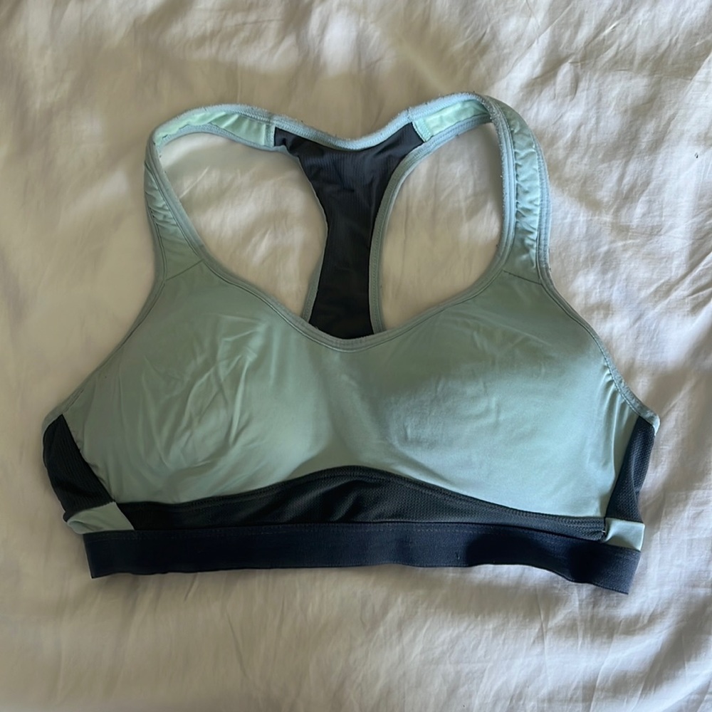 Blue grey sports bra